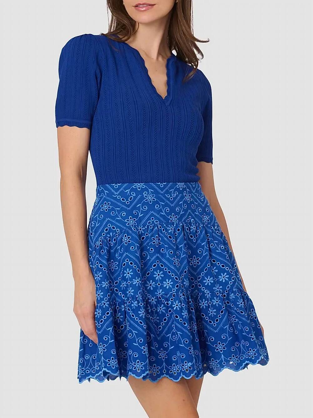 NEW SHOSHANNA fallon knit dress in blue marine